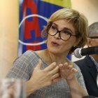 La alcaldesa Cynthia Viteri, en una de sus primeras intervenciones como administradora de Guayaquil