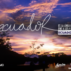 Publicidad de la nueva campaña "Ecuador la línea que nos une a los 4 mundos" del Ministerio de Turismo.