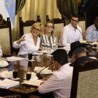 La alcaldesa Cynthia Viteri y varios de sus concejales durante una Sesión Municipal en agosto de 2019.