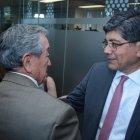 Comisión. El ministro de Defensa, Oswaldo Jarrín, y el canciller José Valencia, en la Asamblea.