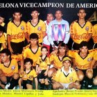 Una formación de Barcelona durante la Copa Libertadores de 1990.