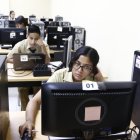 Rostros pensativos se observó durante la toma de la prueba Ser Bachiller