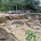 Ríos de piedra y lodo se formaron tras los derrumbes en el sector de Chalguayacu.