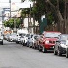 Hecho. La avenida 11 de la Kennedy, cerca de la Federación Ecuatoriana de Béisbol, permaneció llena de autos.