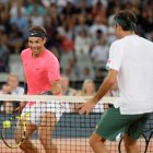 Nadal y Federer se juntaron para cumplir con sus tareas solidarias. Disfrutaron imponiendo un nuevo registro.