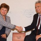 Kristalina Georgieva, directora del FMI, se reunió con el presidente Lenín Moreno, el el Foro Económico Mundial de Davos.