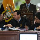 El tribunal recusado está integrado por los jueces Iván Saquicela (i), Iván León (c) y Marco Rodríguez.