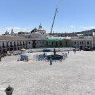En la plaza de San Francisco en el Centro Histórico se enumeraron las piedras para volverlas a colocar