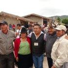 El presidente de la Conaie (segundo de la derecha) en el reciente Parlamento de los Pueblos en Azuay.