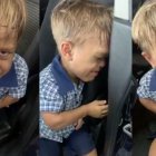 El video fue grabado por su madres, tras retirarlo del coelgio,