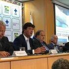 Los representantes del Ministerio de Salud de Brasil durante la conferencia de prensa de este miércoles 26 de febrero.