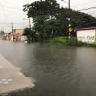Así amaneció el sector de Samanes debido al torrencial aguacero.