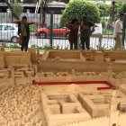 El pueblo de Jerusalén en miniatura, exhibida en el parque de Urdesa.