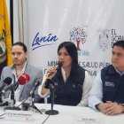 La ministra de Salud, Catalina Andramuño, durante la rueda de prensa donde confirmó el primer caso de coronavirus.