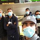 Raúl Viver, capitán Copa Davis, junto a Roberto Quiroz, Emilio Gómez, Diego Hidalgo y Gonzalo Escobar, jugadores tricolores.