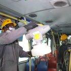 El Municipio desinfectó las unidades de transporte metropolitano