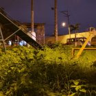 Hecho. En esas condiciones permanece el parque de la manzana D.