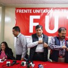 Mesías Tatamuez y otros dirigentes permanentes de los sindicatos rechazaron las medidas económicas