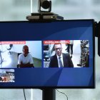 Carlos Pareja Yannuzzelli y Jorge Glas siguieron la audiencia del caso Singue desde Ambato y Latacunga.