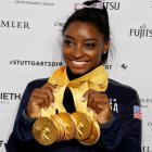 La gimnasta artística Simon Biles ganó oro para Estados Unidos en los Juegos Olímpicos de Río de Janeiro.