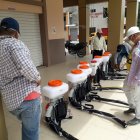 Hecho. En Salitre se realizan desinfecciones para evitar la propagación del virus.