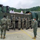Militares colaboraron en el transporte de la unidad móvil de la Cruz Roja.