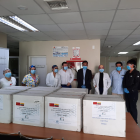 La empresa Chinarailway entregó 32.000 mascarillas quirúrgicas en el hospital Verdi Cevallos en Manabí