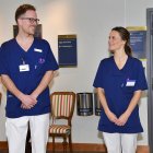 La princesa Sofia, en el hospital Sophiahemmet de Estocolmo.