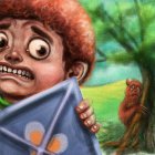 El dibujo refleja el cuento ganador titulado “El don”, escrito por el doctor Moisés Solórzano Blanco y que habla de una cometa