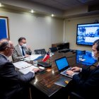 Los cancilleres de la Comunidad Iberoamericana mantuvieron una reunión virtual para coordinar acciones frente a la pandemia. En la imagen, los delegados chilenos.