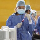 Hecho. En el coliseo se atienden a pacientes con coronavirus.