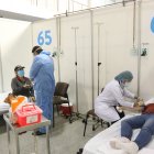 Los primeros pacientes en el Centro de Convenciones de Guayaquil.