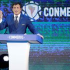 Alejandro Domínguez, presidente de Conmebol, entidad que analizará el caso de la FEF.