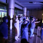 En el hospital de IESS de esa localidad se armó el baile.