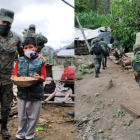 Militares de la Brigada Blindada Galápagos de Riobamba entregaron alimentos en la comunidad de Nizag.