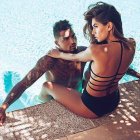 Melissa Satta, en una sesión fotográfica con su esposo Kevin Prince Boateng.