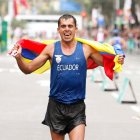 El marchista ecuatoriano ganó el oro en los 50 km marcha de los Juegos Panamericanos 2019, el título del Sudamericano este año e iba como favorito para los Juegos Olímpicos que finalmente fueron aplazados para 2021.