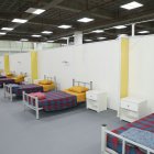 En el paque Bicentenario se adecuaron los espacios para albergar 370 camas para pacientes leves y moderados de COVID-19.