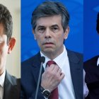 Combo de fotos de los exministros Sergio Moro (i), Nelson Teich y Luiz Henrique Mandetta.