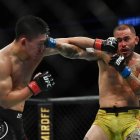 Chito Vera (d) durante el combate ante el chino Yadong Song en el UFC Florida.