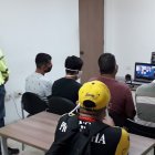 Audiencia. Los sospechosos capturados en Daule escucharon los cargos que les formuló una jueza.