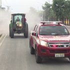 Fumigaciones. Estas continuarán en el cantón, como medida de desinfección y preventiva de propagación del virus