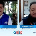 Alcalde. Jorge Yunda y Fausto Yépez, el periodista de Teleamazonas que denunció el sobreprecio.