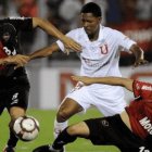 Ángel Cheme (c) jugó bajo el nombre de Gonzalo Chila en Liga de Quito.