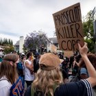 Los Ángeles, California. Las protestas contra el racismo y la violencia policial en EE.UU. generan preocupación por contagios de coronavirus.