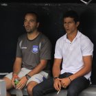 Marcelo Fleitas (d) fue DT de Emelec a finales de 2011 y a inicios del 2012.