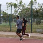 Situación. Los exteriores del parque Samanes (norte de Guayaquil) es uno de los puntos de referencia principales donde acuden deportistas amateur. Por dentro todo está cerrado.