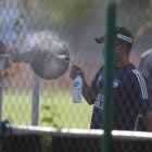 Entrenamiento Emelec a puerta cerrada en el Polideportivo Samanes.