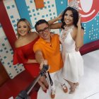 Cinthya con Mauricio Altamirano en RTS.