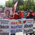Protesta. Sectores de trabajadores realizaron varias protestas en contra de la ley y las medidas económicas